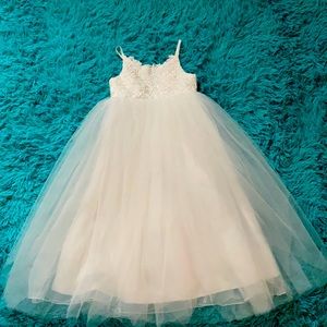 Flower Girls Lace Tulle Ball Gowns Dresse